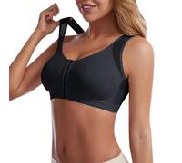 Cocila Sujetador Deportivo Mujer Alto Impacto Traje De Baño con Parte Superior Bikini Y Cuello, Tirantes Anchos Acolchado. Escote V Profundo Sujetadores Cierre Delantero Deporte Nina Push Up