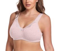 Cocila Sujetador Deportivo Mujer Alto Impacto Women's Wireless Plus Size Lace Bra Full Coverage Unlined Cotton Sujetadores Reductores con Faja Incorporada Deportivos Cremallera Pack Niña