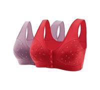 Cocila Sujetador Deportivo Mujer, Cremallera Delantera Cierre Sujetadores De Soporte para con Correa Ajustable, Total, Cómodos, Sin Aros, Inalámbricos Lavadora Pecho Caido Abrochado Delante