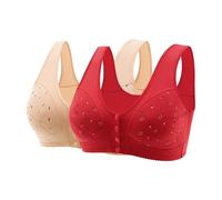 Cocila Sujetador Deportivo Mujer, Cremallera Delantera Cierre Sujetadores De Soporte para con Correa Ajustable, Total, Cómodos, Sin Aros, Inalámbricos Lavadora Pecho Caido Abrochado Delante