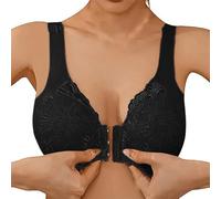 Cocila Sujetador Deportivo Mujer, Sujetadores Broche Delantero, Sujetador Sin Aros Tallas Grandes, Sujetadores Que Se Abrochan por Delante, Negro M