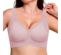 Cocila Sujetador Deportivo Mujer Sujetadores Suaves, Cómodos Y Sin para Mujer, Total, Uso Diario con Soporte Bandeau Tirantes Push Up Invisible Dim Generous Sostenes De Pack Negro Relleno Rojo