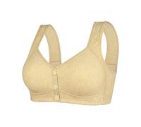 Cocila Sujetador Deportivo Sin para Mujer, Cierre Frontal, Espalda En T, Talla Grande, Costuras, Forro, Busto Grande Dim Reductor Costuras Algodon Triangular Nina Tirantes Banda Push Up 75 95C