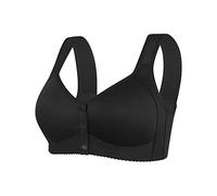 Cocila Sujetador Deportivo Sin para Mujer, Cierre Frontal, Espalda En T, Talla Grande, Costuras, Forro, Busto Grande Dim Reductor Costuras Algodon Triangular Nina Tirantes Banda Push Up 75 95C
