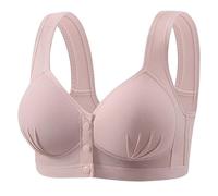 Cocila Sujetador Deportivo The New Large Size Front Open Buckle Non Ring Thin of Breathable Bra Comfortable Back Gathering Side Underwear Female Cierre Delantero Chaleco Mujer Verano Sujetadores