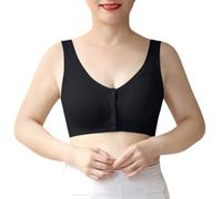 Cocila Sujetador Push Up Tipo Chaleco De Verano para Mujeres Edad Y Mayores, con Hebilla Frontal, Sin Marcas. Sujetadores Mujer Aros Buena Sujecion Ropa Deportiva Tirantes Cruzados Espalda