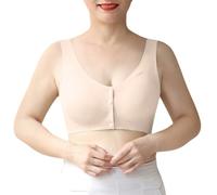Cocila Sujetador Push Up Tipo Chaleco De Verano para Mujeres Edad Y Mayores, con Hebilla Frontal, Sin Marcas. Sujetadores Mujer Aros Buena Sujecion Ropa Deportiva Tirantes Cruzados Espalda