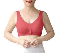 Cocila Sujetador Push Up Tipo Chaleco De Verano para Mujeres Edad Y Mayores, con Hebilla Frontal, Sin Marcas. Sujetadores Mujer Aros Buena Sujecion Ropa Deportiva Tirantes Cruzados Espalda