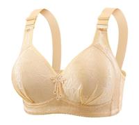 Cocila Sujetador Reductor Bra For Women Front Buckle Underwear Full Coverage Padded Wireless Plus Size Thin Stretchable Tank Top Brasier Escote Profundo para Mujer Algodon Lencero Negro