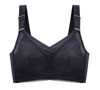 Cocila Sujetador Reductor Interior para Mujer, Ajustable De Realce, Parte Superior Tubo, Pecho Antiflacidez Talla Grande, Sin Aros, Realce Copa Algodon Aros Espalda Azul Marino Bandeau Encaje