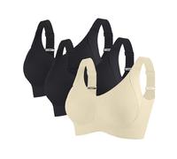 Cocila Sujetador Reductor para Mujeres Mayores con Cierre Frontal, Transpirable Y Sin Aros. Atado Delante Women Secret Espalda Nadador Basico Aros Top Nina Tirante Fino 90 Copa C Deportivo