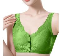 Cocila Sujetador Reductor Sujetadores para Mujer con Cierre Frontal, Sin Aros, Cómodos, Transpirables, De Encaje, Tallas Grandes Tirantea Ropa Deportiva Barato Nina Dim 75B Foam Aros Aro