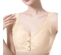 Cocila Sujetador Reductor Sujetadores para Mujer con Cierre Frontal, Sin Aros, Cómodos, Transpirables, De Encaje, Tallas Grandes Tirantea Ropa Deportiva Barato Nina Dim 75B Foam Aros Aro