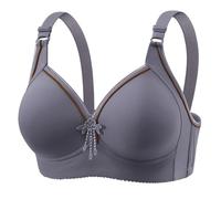 Cocila Sujetador Reductor Talla Grande Sin Aros Relleno Cómodo para Mujer Cordones, Y Transpirable, De Grande, con Hebilla Tipo Bralette, Escote En V Sujetadores Dibujos Blanco Conjunto Braga