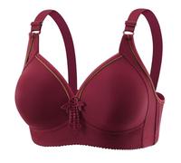 Cocila Sujetador Reductor Talla Grande Sin Aros Relleno Cómodo para Mujer Cordones, Y Transpirable, De Grande, con Hebilla Tipo Bralette, Escote En V Sujetadores Dibujos Blanco Conjunto Braga