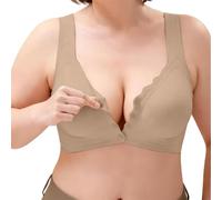 Cocila Sujetador Sin Aros Sujetadores De Alta Sujeción para Mujer, con Tirantes Ajustables, Total, Cómodos, Aros. Relleno Invisible Push Up Deportivo Embarazada Algodón Costuras Ropa Mujer