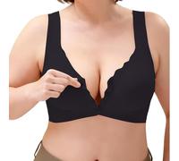 Cocila Sujetador Sin Aros Sujetadores De Alta Sujeción para Mujer, con Tirantes Ajustables, Total, Cómodos, Aros. Relleno Invisible Push Up Deportivo Embarazada Algodón Costuras Ropa Mujer