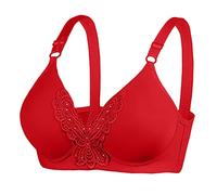 Cocila Sujetador Sin Tirantes Anillo De para Mujer, Decoración Bordada Color Sólido, Interior Transpirable, Cómodo Sujetadores Transparentes Maidenform Encaje Aro Ni Relleno Nina 12 Copa Talla