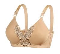 Cocila Sujetador Sin Tirantes Anillo De para Mujer, Decoración Bordada Color Sólido, Interior Transpirable, Cómodo Sujetadores Transparentes Maidenform Encaje Aro Ni Relleno Nina 12 Copa Talla