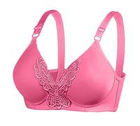 Cocila Sujetador Sin Tirantes Anillo De para Mujer, Decoración Bordada Color Sólido, Interior Transpirable, Cómodo Sujetadores Transparentes Maidenform Encaje Aro Ni Relleno Nina 12 Copa Talla