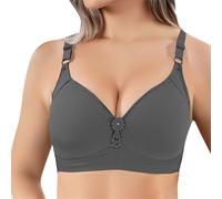 Cocila Sujetador Sin Tirantes De Talla Grande Aros, con Fruncido Y Antiflacidez Sujetadores Push Up Mujer Pack Camisetas Running Copa A Colores 90C Aros Efecto Post Operacion Mama Algodon para