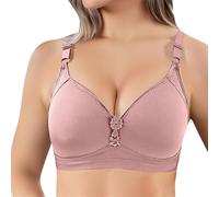 Cocila Sujetador Sin Tirantes De Talla Grande Aros, con Fruncido Y Antiflacidez Sujetadores Push Up Mujer Pack Camisetas Running Copa A Colores 90C Aros Efecto Post Operacion Mama Algodon para