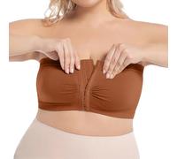 Cocila Sujetador Sin Tirantes Talla Grande Mujer, Sujetador Bandeau Mujer, Casual Tallas Grandes Color Sólido Sin Tirantes Sujetadores Cierre Delantero, para Pecho Grande