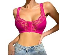 Cocila Sujetadores Deportivos Mujer Sujetador Talla Grande S 6XL con Cierre Frontal Sexy para Mujer, Lencería Encaje, Inalámbricos Maidenform Deportivo Running 70B Nina Sin Aros Color Carne Push