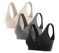 Cocila Sujetadores Mujer De Maternidad para Mujer, ... Sujetador Espalda Nadadora Invisible Descubierta Triple Push Up Cotton Juice Nina con Foam Aros Azul Marino Talla Pequeñas Copa C Algodon