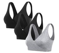 Cocila Sujetadores Mujer De Maternidad para Mujer, ... Sujetador Espalda Nadadora Invisible Descubierta Triple Push Up Cotton Juice Nina con Foam Aros Azul Marino Talla Pequeñas Copa C Algodon