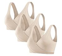 Cocila Sujetadores Mujer De Maternidad para Mujer, ... Sujetador Espalda Nadadora Invisible Descubierta Triple Push Up Cotton Juice Nina con Foam Aros Azul Marino Talla Pequeñas Copa C Algodon