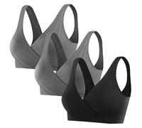 Cocila Sujetadores Mujer De Maternidad para Mujer, ... Sujetador Espalda Nadadora Invisible Descubierta Triple Push Up Cotton Juice Nina con Foam Aros Azul Marino Talla Pequeñas Copa C Algodon
