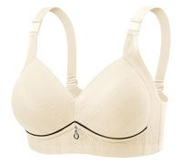 Cocila Sujetadores Mujer De Sujeción Alta para Mujer, Total con Tirantes Ajustables, Cómodos, Sin Y Sujetador Espalda Baja Bandeau Push Up Algodon Organico 75A Nina 13 Anos Color Carne Anticaida