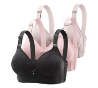 Cocila Sujetadores Mujer Sujetador Deportivo Cómodo De 3 Piezas Sin Espalda, Talla Grande, Interior Fina Camiseta Tirantes con Espalda Descubierta Relleno Aros Y Algodon Doble Push Up 90 Copa C