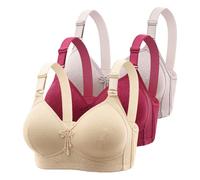 Cocila Sujetadores Mujer Sujetador Deportivo Cómodo De 3 Piezas Sin Espalda, Talla Grande, Interior Fina Camiseta Tirantes con Espalda Descubierta Relleno Aros Y Algodon Doble Push Up 90 Copa C