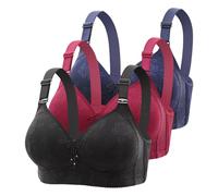 Cocila Sujetadores Mujer Sujetador Deportivo Cómodo De 3 Piezas Sin Espalda, Talla Grande, Interior Fina Camiseta Tirantes con Espalda Descubierta Relleno Aros Y Algodon Doble Push Up 90 Copa C