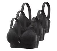 Cocila Sujetadores Mujer Sujetador Deportivo Cómodo De 3 Piezas Sin Espalda, Talla Grande, Interior Fina Camiseta Tirantes con Espalda Descubierta Relleno Aros Y Algodon Doble Push Up 90 Copa C