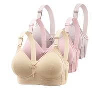 Cocila Sujetadores Mujer Sujetador Deportivo Cómodo De 3 Piezas Sin Espalda, Talla Grande, Interior Fina Camiseta Tirantes con Espalda Descubierta Relleno Aros Y Algodon Doble Push Up 90 Copa C