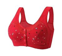 Cocila Sujetadores Mujer Sujetador Talla Grande con Correa para El Hombro Ajustable Copa Moldeadora Botones Frontales Encaje Sexy Sin Aros Push Up Pack Tirantes Finos Extensor Espalda Baja