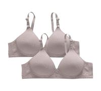 Cocila Sujetadores Reductores Sports Bras Women's 2 Pack No Underwire Breathable Full Support Plus Size Brassiere Everyday Bra For Older Women Gathered Comfortable Underwear Sujetador con Aros Y