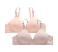 Cocila Sujetadores Reductores Sports Bras Women's 2 Pack No Underwire Breathable Full Support Plus Size Brassiere Everyday Bra For Older Women Gathered Comfortable Underwear Sujetador con Aros Y