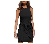 Cocila Vestido de Mujer Corto Sexy Verano Mini Vestido Ajustado de Tirantes para Fiesta Vestido Corto sin Manga Elegante y Casual para Fiesta Club Bar Noche