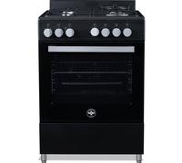 Cocina a gas Bertazzoni La Germania 60 cm 4 fuegos horno 63 L negro