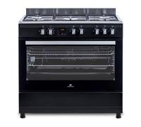 Cocina a gas Continental Edison CECP9060BDD 90 cm 5 fuegos horno catalítico negro mate