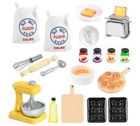 Cocina Accesorio para Casa de Muñecas, Accesorios de Cocina en Miniatura, 1:12 Miniatura Casa Muñecas Accesorios Cocina Set, Modelo de Comida en Miniatura, Accesorios de Cocina para Muñecas (22PCS)