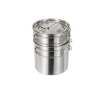 Cocina Camping Compacto Pote Que Acampa Portátil del Viaje Plegable Determinado Acero Inoxidable Al Aire Libre 304 Sube De Montaña Kochen Wandern