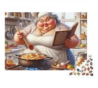 Cocina Cocinando Puzzle para Adultos Puzzle de 1000 Piezas Chef Mujer Ocio Regalo Decorativo Hogar 38x26cm/1000pcs