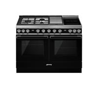 Cocina Combinada 120 cm Smeg Portofino Horno Eléctrico / Placa CPF120IGMPBL Negro