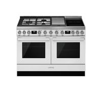 Cocina Combinada 120 cm Smeg Portofino Horno Eléctrico / Placa CPF120IGMPWH Blanco