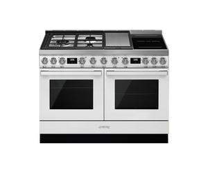 Cocina Combinada 120 cm Smeg Portofino Horno Eléctrico / Placa CPF120IGMPWH Blanco